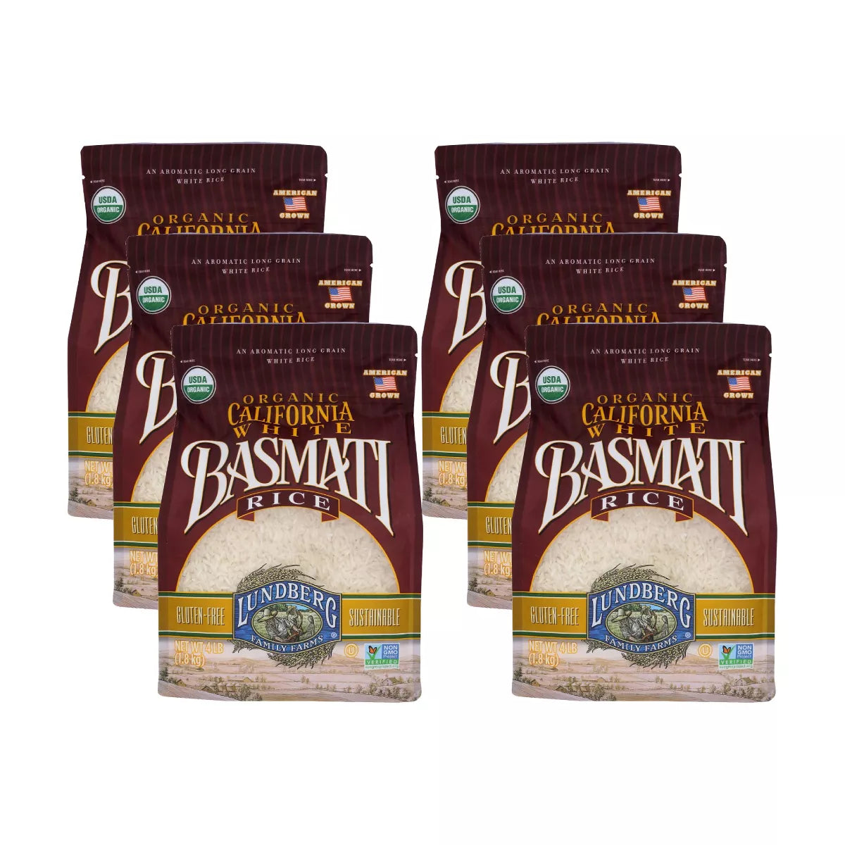 LUNDBERG FAMILY FARMS White Basmati Rice 4 LB