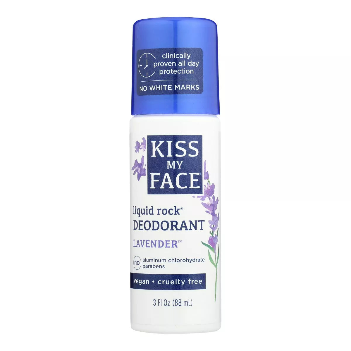 Kiss My Face Lavender Rock Roll On Deodorant - 3 Oz