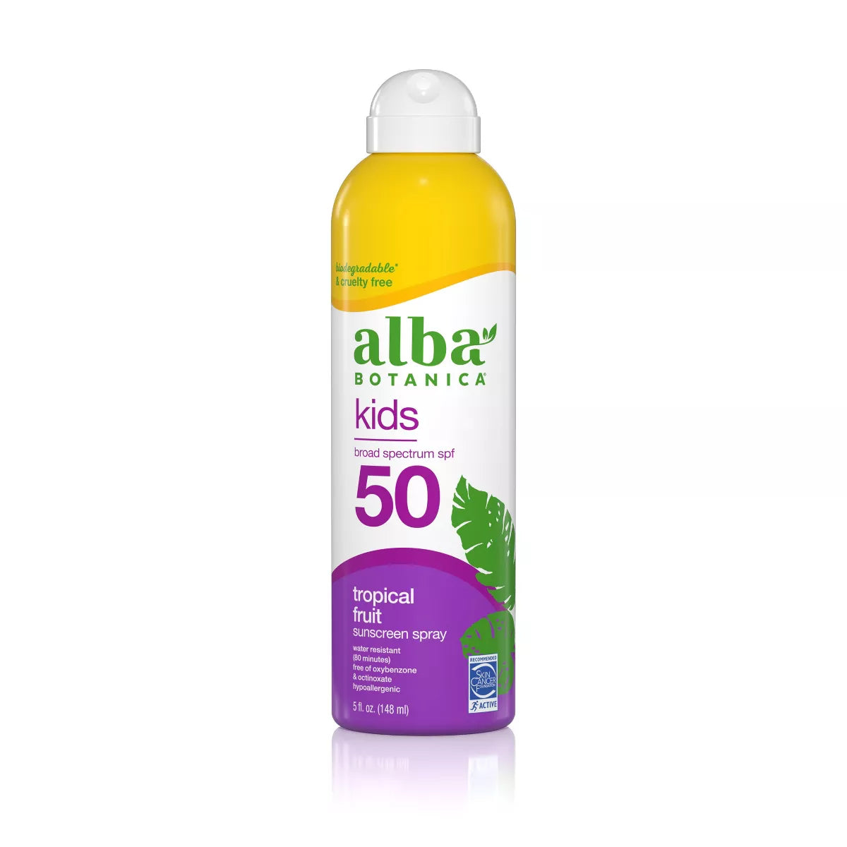 ALBA BOTANICA SUNSCREEN SPRAY KIDS TROPICAL FRUIT SPF50 5OZ