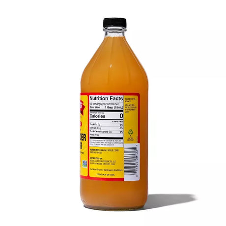 BRAGG Apple Vinegar, Unfiltered 12/32 OZ