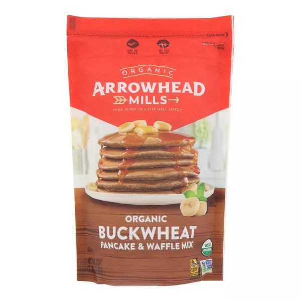 ARROWHEAD MILLS Pancake & Waffle Mix,Buckwheat 22 OZ