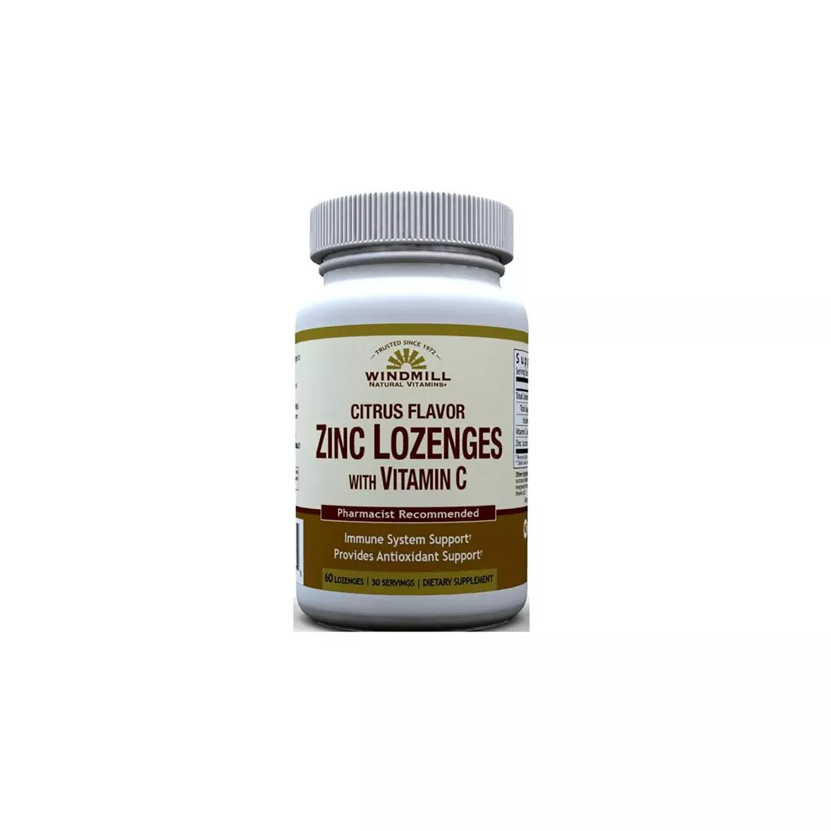 WINDMILL HEALTH ZINC LOZENGES W/ VITAMIN C CITRUS 60CT