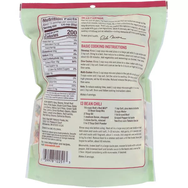 BOB`S RED MILL 13 Bean Soup Mix 29 OZ