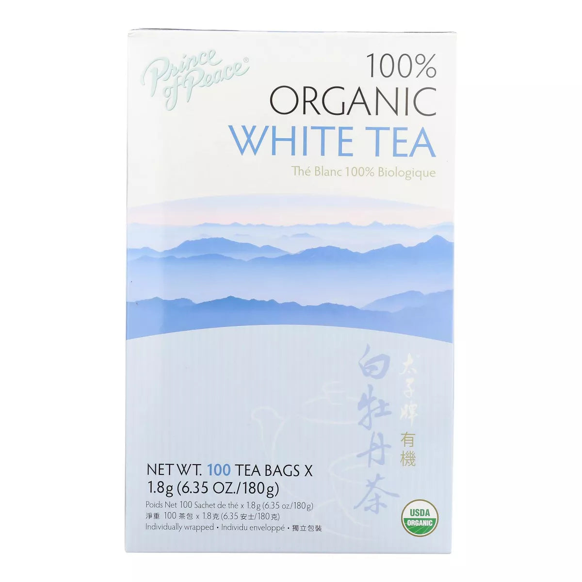 PRINCE OF PEACE Organic White Tea 100 BAG