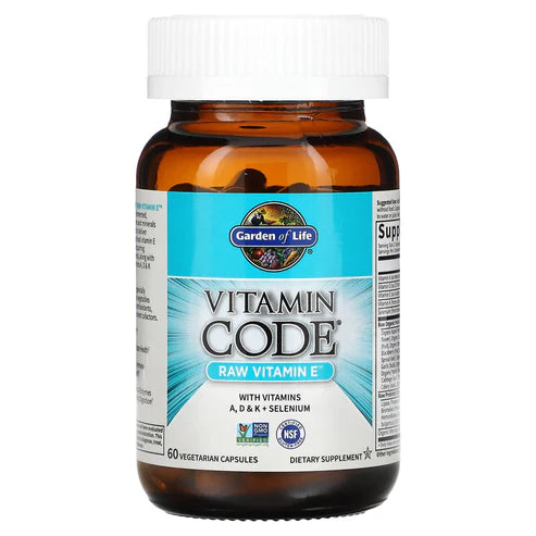 Garden of Life Vitamin Code Raw Vitamin E 60ct CAPSULES