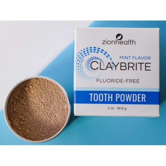 Zion Health Claybrite Tooth Powder  2 oz