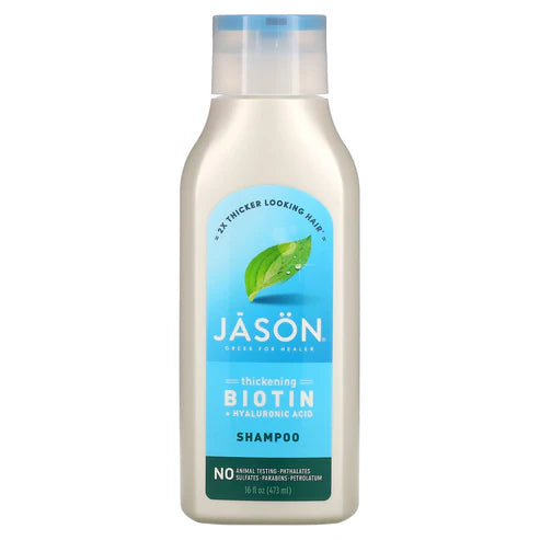 JASON NATURAL PRODUCTS THICKENING BIOTIN + HYALURONIC ACID SHAMPOO 16OZ