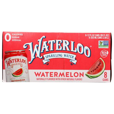 WATERLOO Watermelon Sparkling Water 3/8/12 OZ