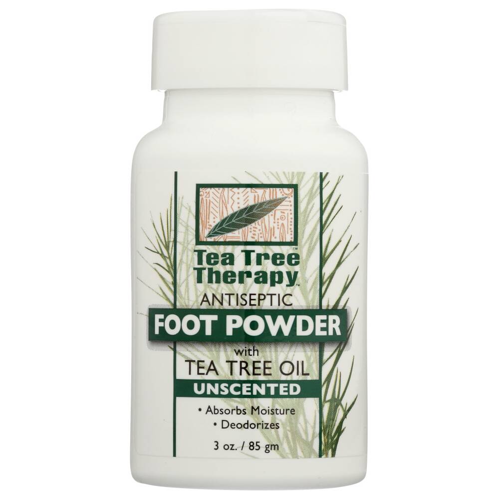 TEA TREE THERAPY, INC.ANTISEPTIC FOOT POWDER UNSCENTED 3OZ