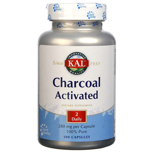 Kal Charcoal Activated 100CT  Veg Capsule