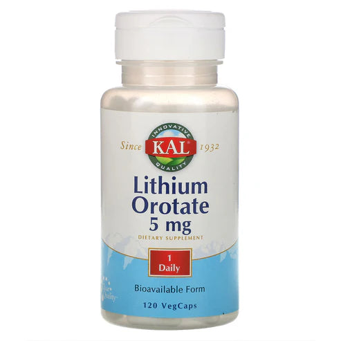 Kal Lithium Orotate 120CT 5MG Veg Capsule