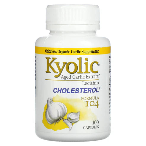 Kyolic Aged Garlic Extract Formula 104 Cholesterol Health, 100 Capsules