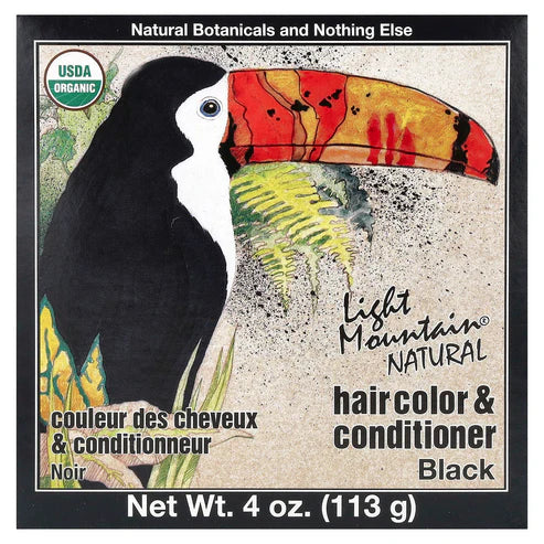 LIGHT MOUNTAIN HENNA BLACK 4OZ HAIR COLOR