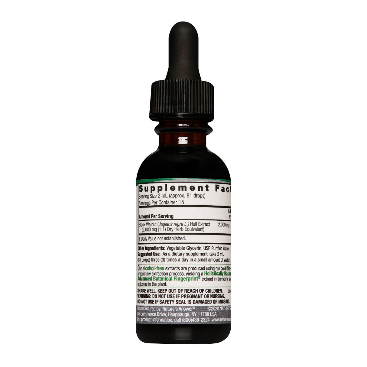 NATURE'S ANSWER ALC FREE BLACK WALNUT 1OZ