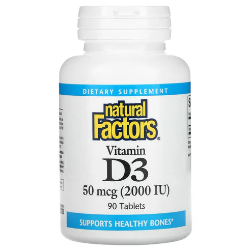 Natural Factors VITAMIN D3 50 MCG (2,000 IU) 90/TAB