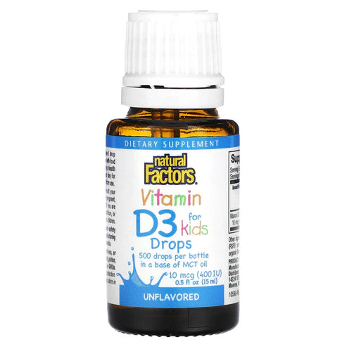 Natural Factors VITAMIN D3 DROPS 10 MCG (400 IU) 0.5/FL OZ