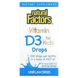 Natural Factors VITAMIN D3 DROPS 10 MCG (400 IU) 0.5/FL OZ