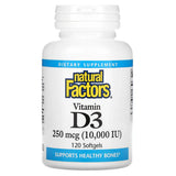 Natural Factors VITAMIN D3 250 MCG (10,000 IU) 120/SG