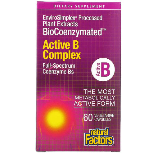 Natural Factors BIOCOENZYMATED® ACTIVE B COMPLEX 60/VCAP