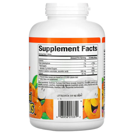 Natural Factors VITAMIN C 500 MG FRUIT-FLAVOR CHEW – TANGY ORANGE 180/TAB