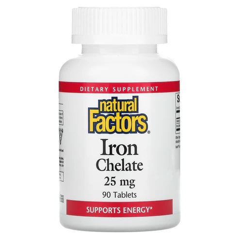 Natural Factors IRON CHELATE 25 MG 90/TAB