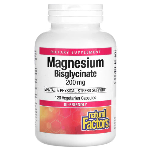 Natural Factors MAGNESIUM BISGLYCINATE 200 MG 120/VCAP