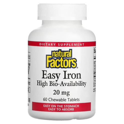 Natural Factors EASY IRON 20 MG CHEWABLE 60/TAB