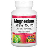 Natural Factors MAGNESIUM CITRATE CHEWABLE 150 MG 60/TAB