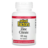 Natural Factors ZINC CITRATE 50 MG 90/TAB