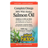 Natural Factors COMPLETE OMEGA 100% WILD ALASKAN SALMON OIL 1,300 MG ENTERIPURE® 90/SG