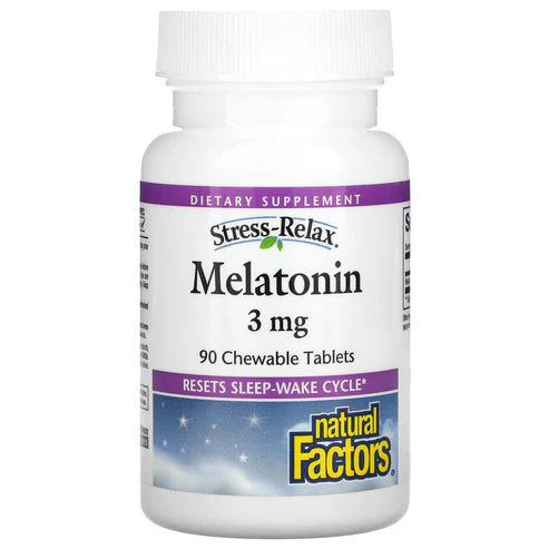 Natural Factors STRESS-RELAX® MELATONIN 3 MG CHEWABLE 90/TAB