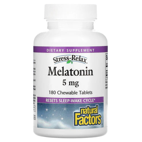 Natural Factors STRESS-RELAX® MELATONIN 5 MG CHEWABLE 180/TAB