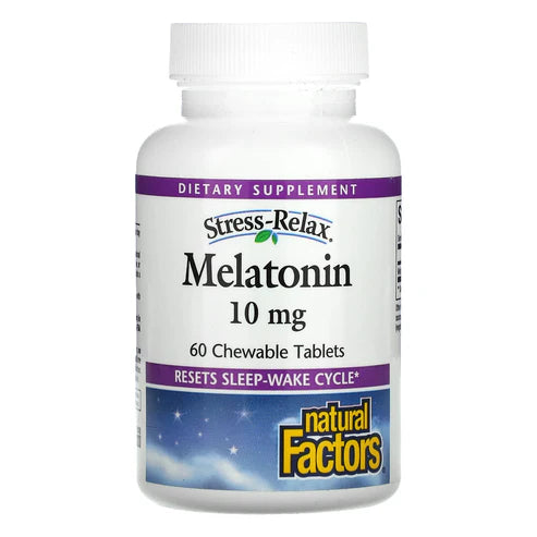 Natural Factors STRESS-RELAX® MELATONIN 10 MG CHEWABLE 60/TAB