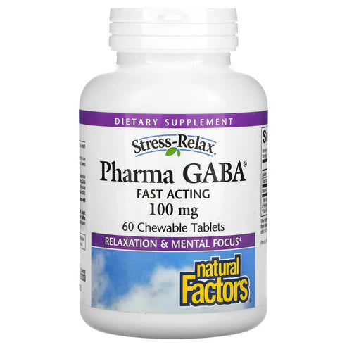 Natural Factors STRESS-RELAX® PHARMA GABA® 100 MG CHEWABLE 60/TAB