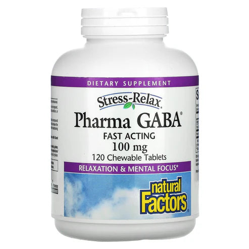 Natural Factors STRESS-RELAX® PHARMA GABA® 100 MG CHEWABLE 120/TAB