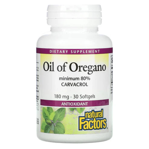 Natural Factors OIL OF OREGANO 180 MG  30/SG