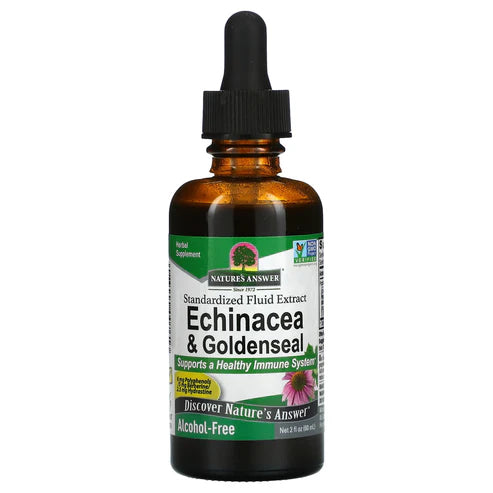 NATURE'S ANSWER Echinacea-Goldenseal Alcohol Free Extract, 2 Oz