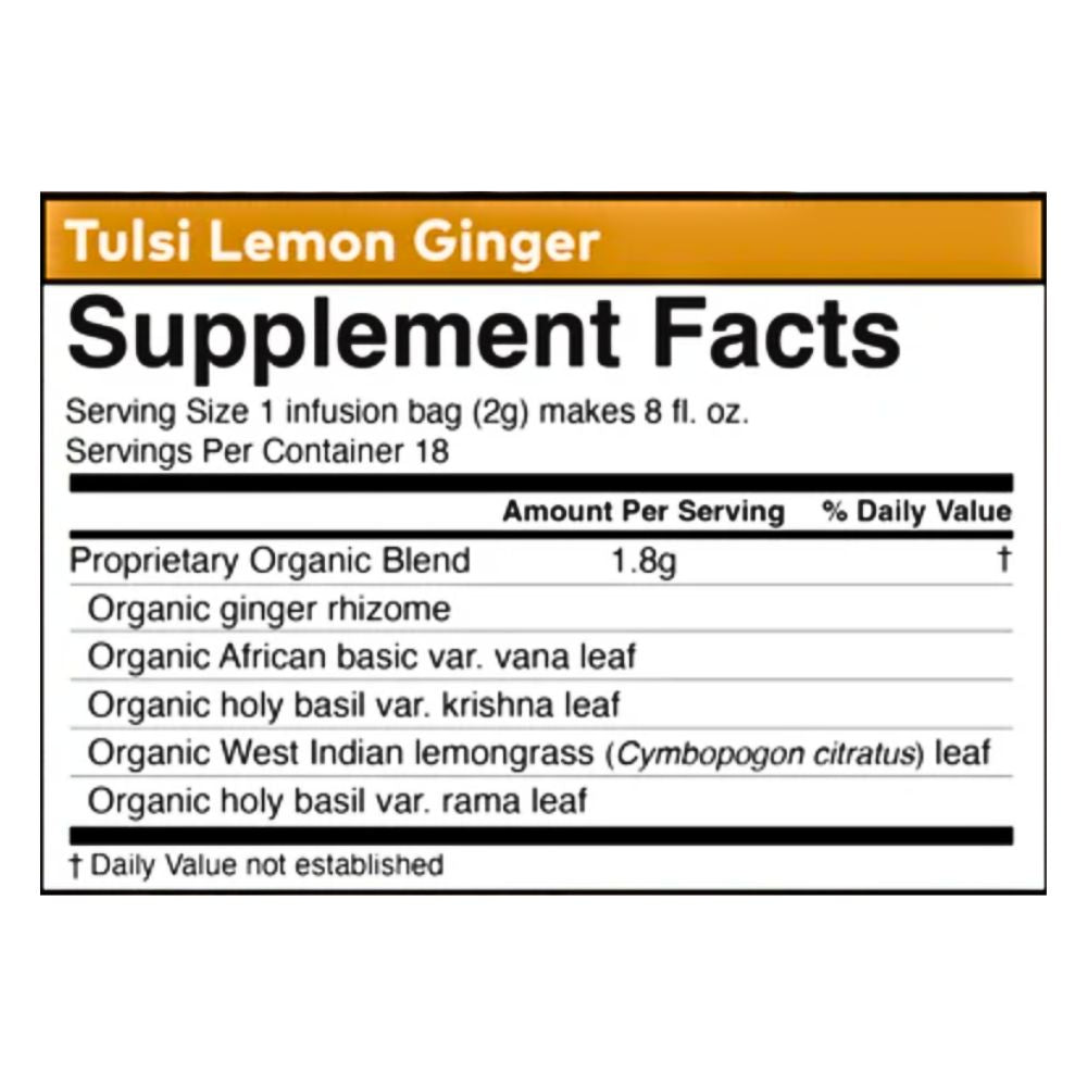 ORGANIC INDIA Tulsi Tea Lemon Ginger 18 BAG