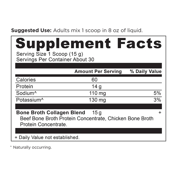 Ancient Nutrition Bone Broth Collagen - Pure - 30 srv Powder