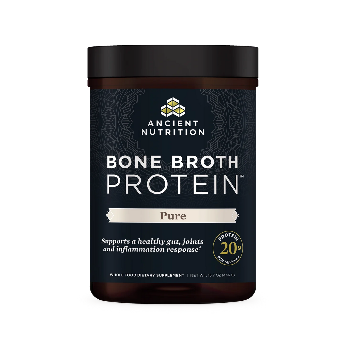 Ancient Nutrition Bone Broth Protein - Pure - 40 srv Powder