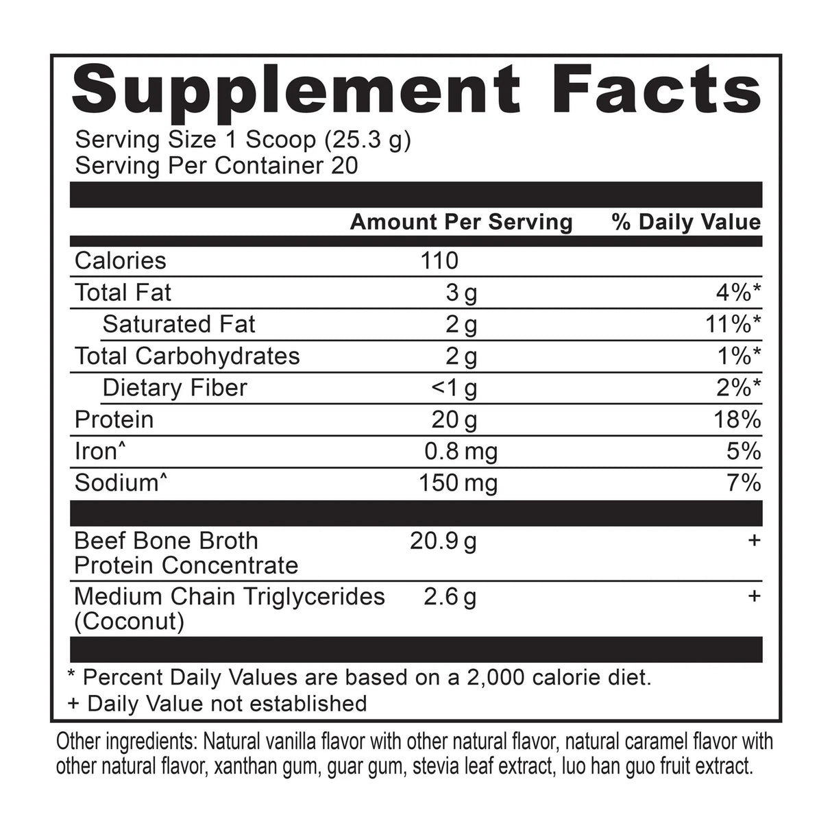 Ancient Nutrition Bone Broth Protein Beef - Salted Caramel - 20 srv Powder