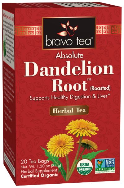 BRAVO TEA Organic Dandelion Root Tea 20 BAG