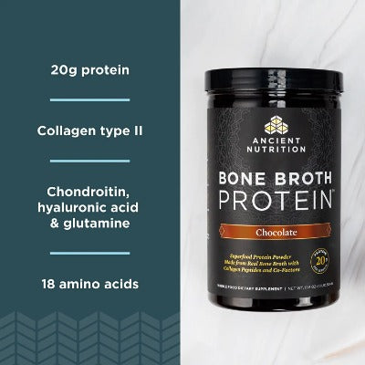 Ancient Nutrition Bone Broth Protein - Chocolate - 20 srv Powder