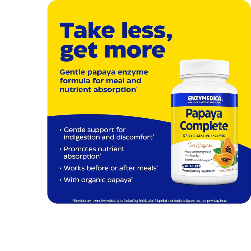 Papaya Complete Daily Digestive Enzymes 240 Tablets