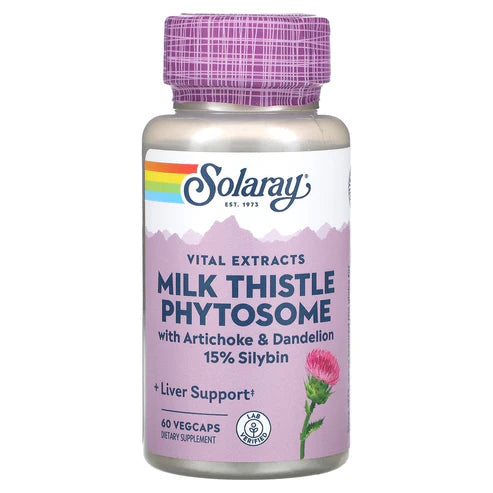 Solaray Vital Extracts Milk Thistle Phytosome 60CT 200MG Veg Capsule