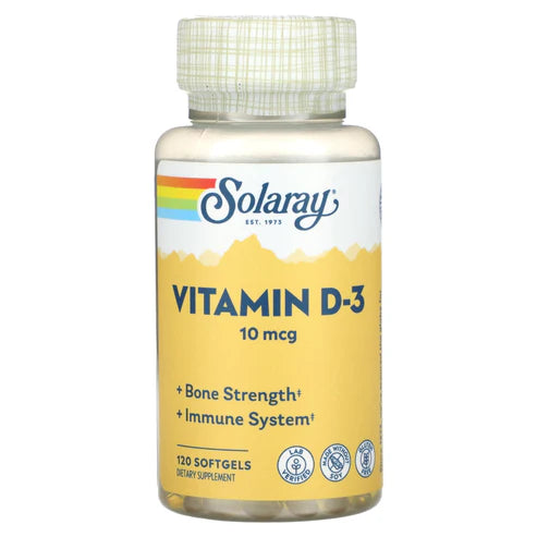 Solaray Vit D3 120CT 10MCG Softgel