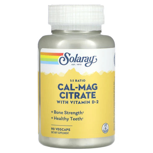 Solaray Cal-Mag Citrate 90CT  Veg Capsule