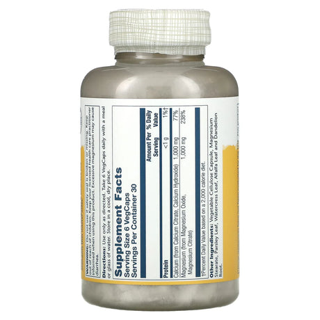 Solaray Cal-Mag Citrate 180CT  Veg Capsule