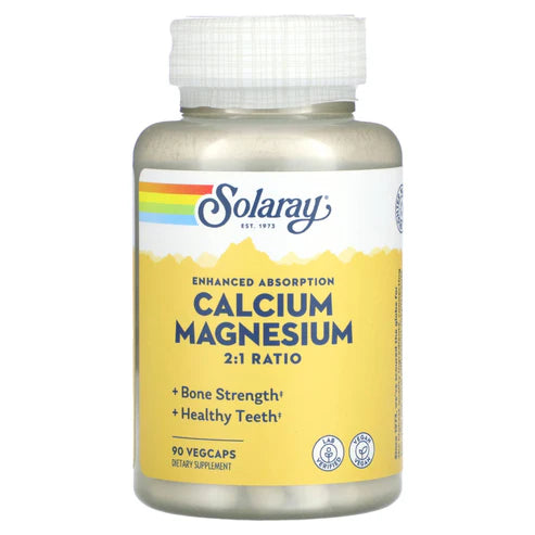 Solaray Calcium Magnesium 90CT  Veg Capsule