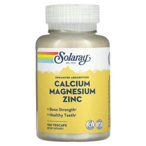 Solaray Calcium Magnesium Zinc 100CT  Veg Capsule